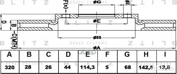 BS0319 диск тормозной передний Nissan Qashqai