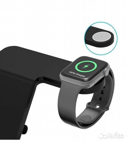 Беспроводная зарядка станция 3в1 15W