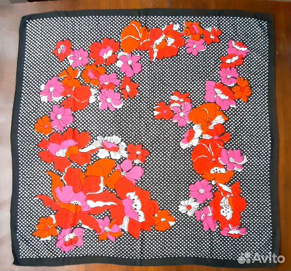 Платок штапель 65см*65см СССР винтаж