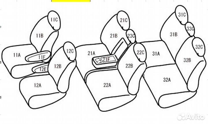 Чехлы Kamatto Toyota Voxy\Noah 2014-2022