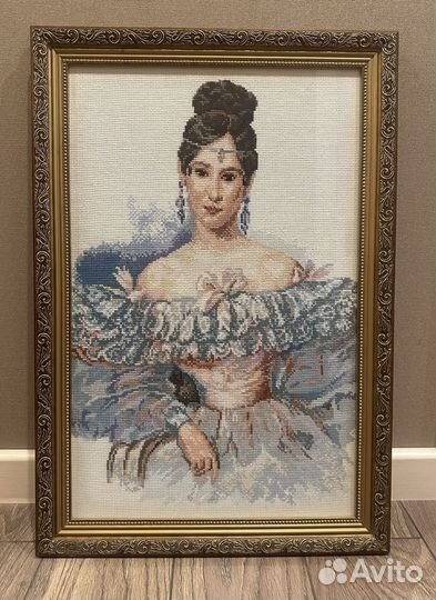 Наталья Гончарова картина вышитая крестиком -43/63