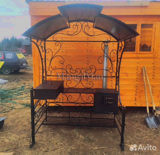 Мангал с крышей