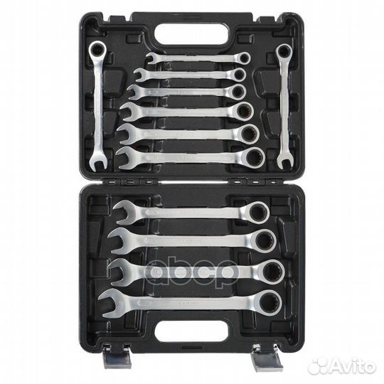 Набор ключей комбинир. трещоточ. 12 пр