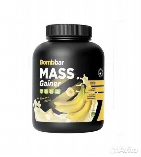 Bombbar, mass Gainer, Гейнер, 2,7 кг все вкусы