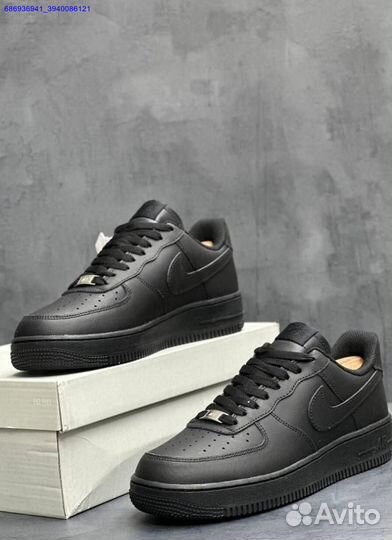 Кроссовки nike air force 1 black (Арт.15372)