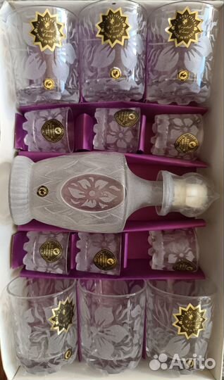 Графин,6 стопок, 6 стаканов