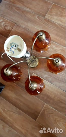 Люстра из цветного стекла.ссср