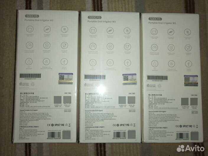 Новый ирригатор Xiaomi Soocas W3 4 насадки