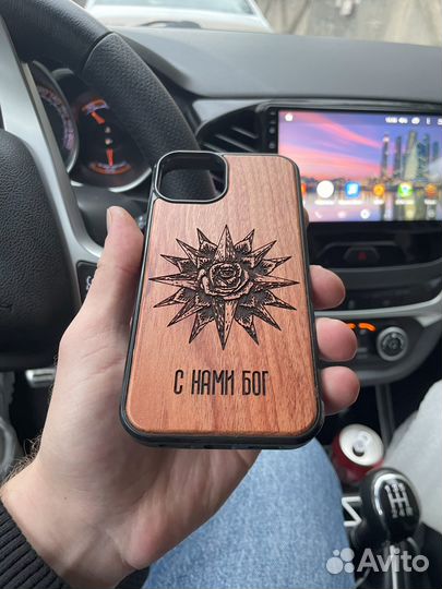 Чехол на iPhone 14 pro max деревянный