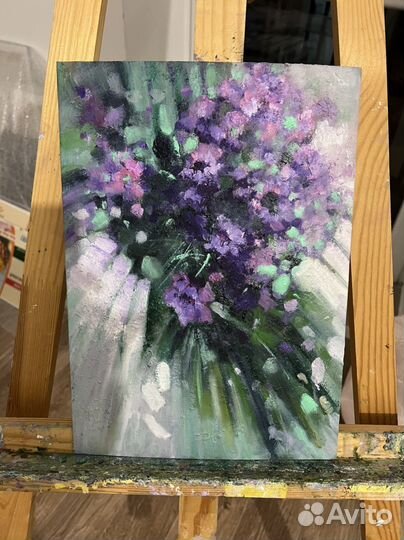 Картина маслом «фиолетовые сады»