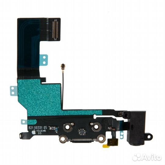 Шлейф с разъемом зарядки для Apple iPhone SE, черн