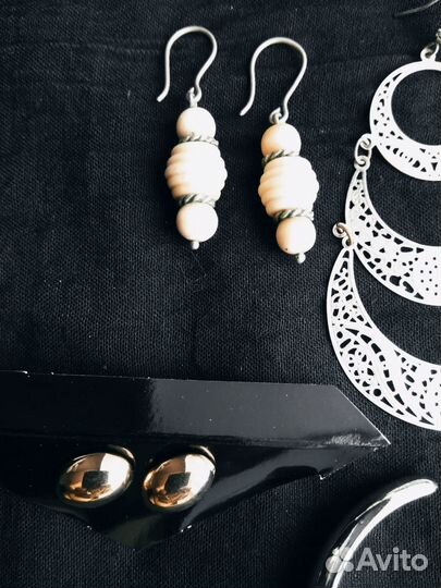 Серьги кольца кулоны бижутерия