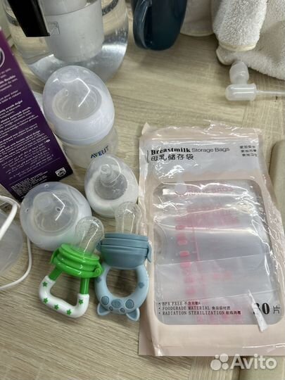 Молокоотсос электрический + бутылочки