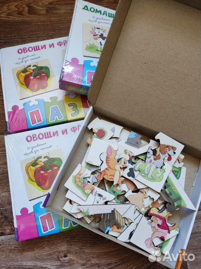 Деревянные пазлы, алфавит, шнуровка