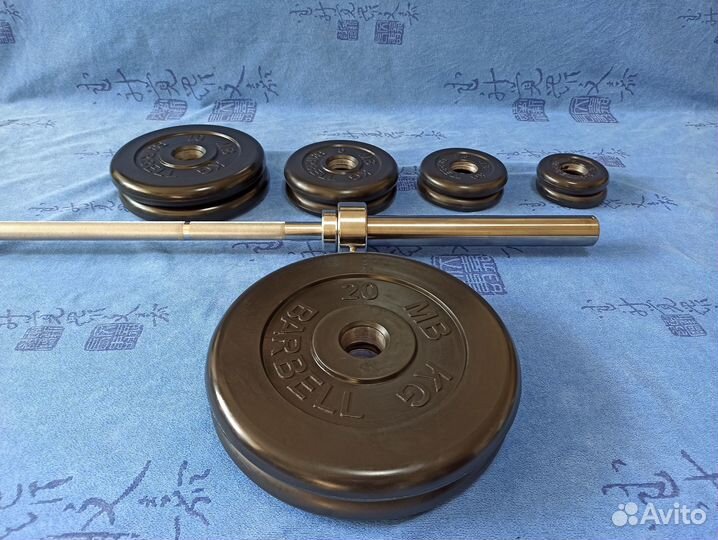 Штанга 100кг MB Barbell Металлическая втулка Новая