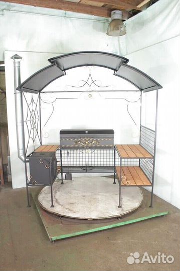 Мангал с печкой под казан
