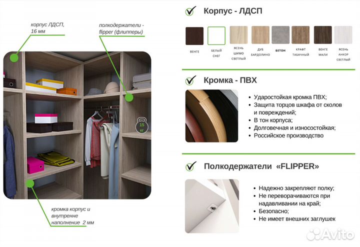 Прямая гардеробная система Локер