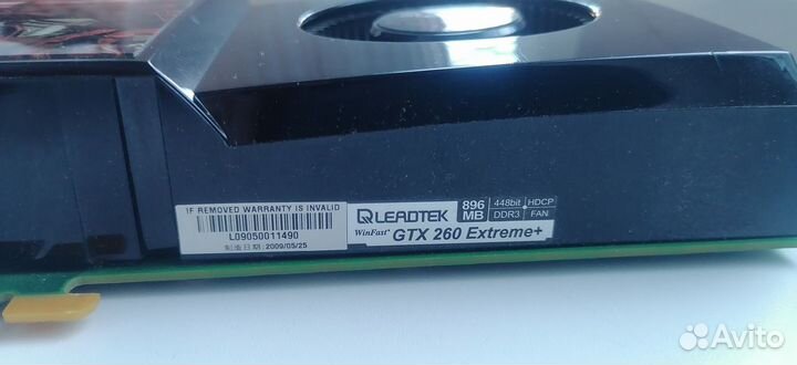 Видео карта GTX 260 extremt +