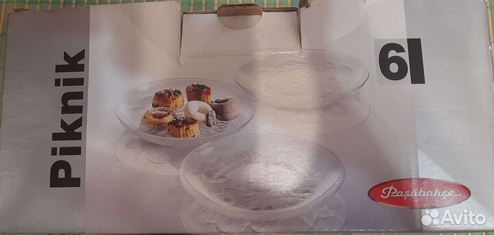 Набор посуды из 6ти тарелок (стекло)