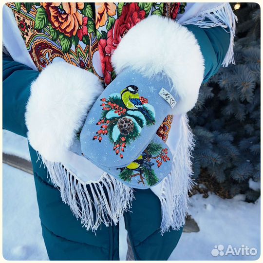 Варежки с рисунком