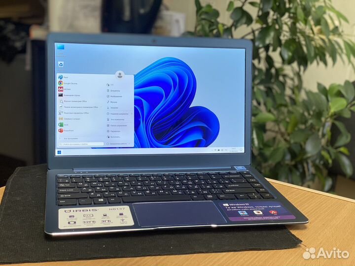 Ультрабук Irbis металлический корпус 2 ядра 3озу