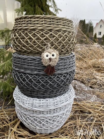 Кашпо из ротанга