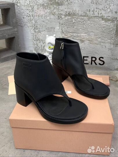 Ботильоны туфли боссоножки miu miu