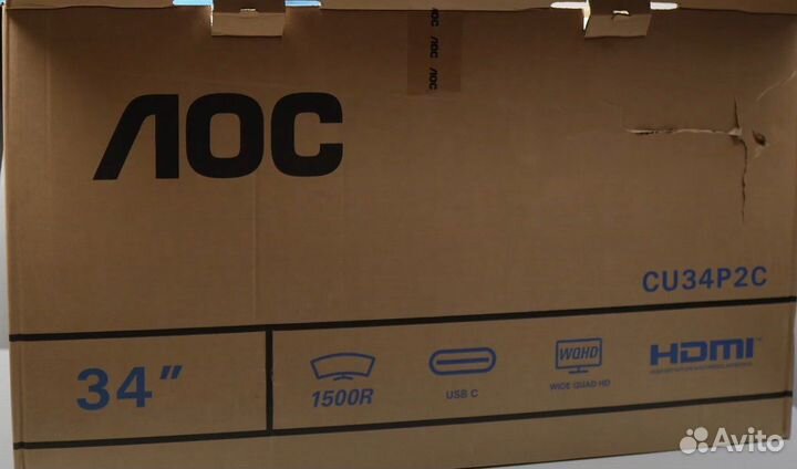 Монитор aoc cu34p2c новый
