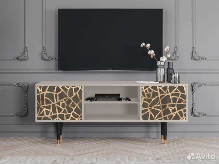 Тв-тумба T2 - Сатин - Enlarged Leaf