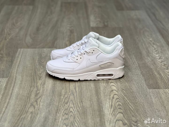 Кроссовки Nike Air Max 90 Leather White (36-45)