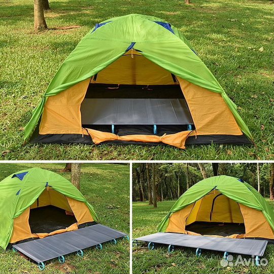 Легкая, очень компактная раскладушка туристическая