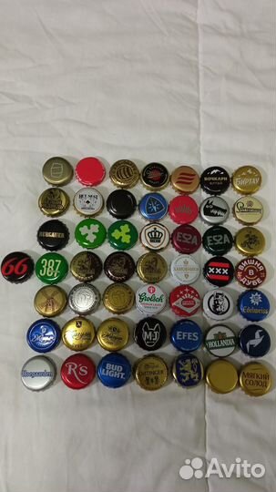 Пивные крышки (пробки) набор 50+5 шт. все разные