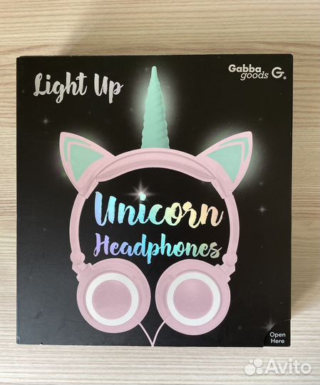 Наушники светящиеся Единорог Gabba Goods