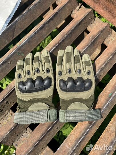 Перчатки тактические с кевларом олива