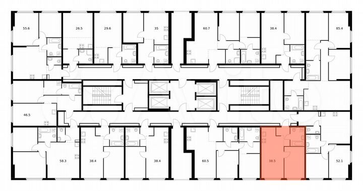 1-к. квартира, 38,5 м², 18/32 эт.