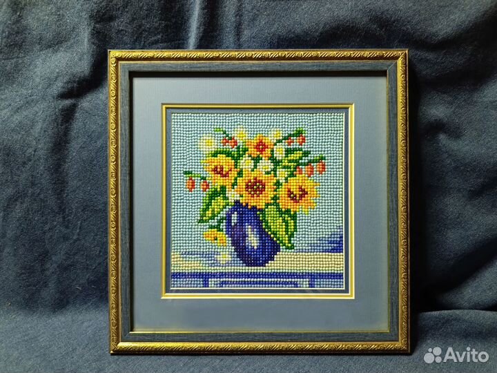 Алмазная мозаика готовая, Подсолнухи, 30х30 см