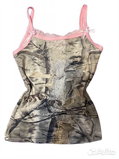 Топ realtree с бантиками y2k винтаж streetwear