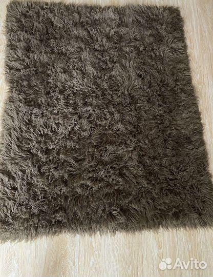 Флокати натуральный мех коричневый