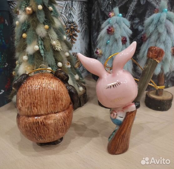 Лефортовский фарфор ёлочные игрушки статуэтки