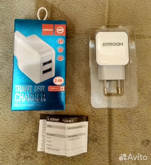 Новое зарядное устройство Joyroom два USB порта