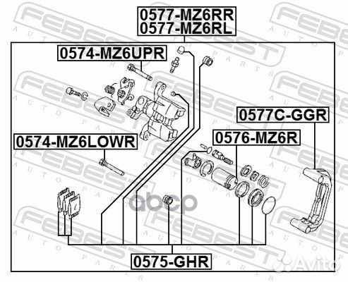 Скоба заднего тормозного суппорта mazda 6 wagon