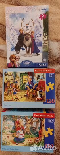 Пазлы бу набор 3штуки