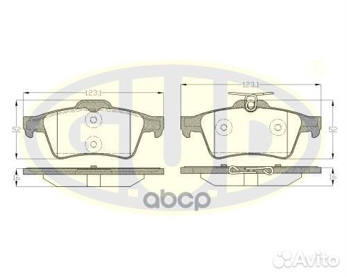Колодки тормозные дисковые зад saab 9-3. OP