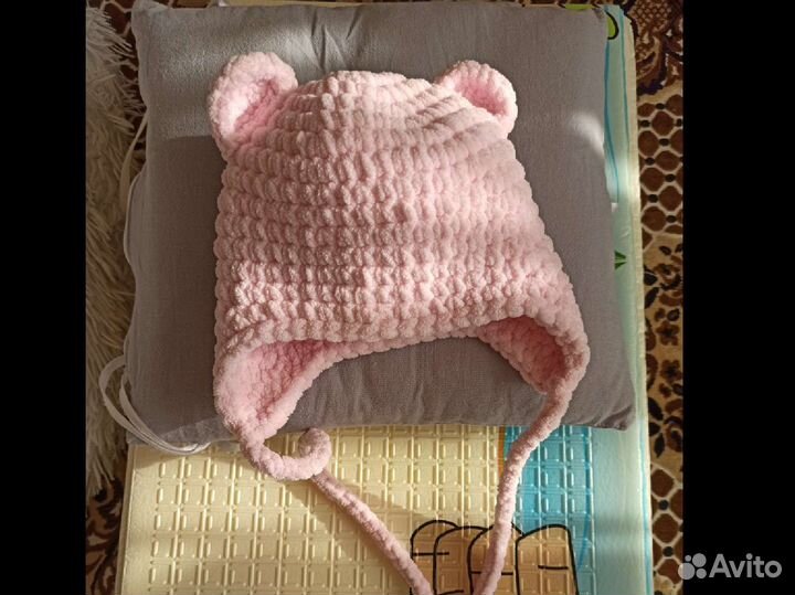 Розовая шапочка для девочки