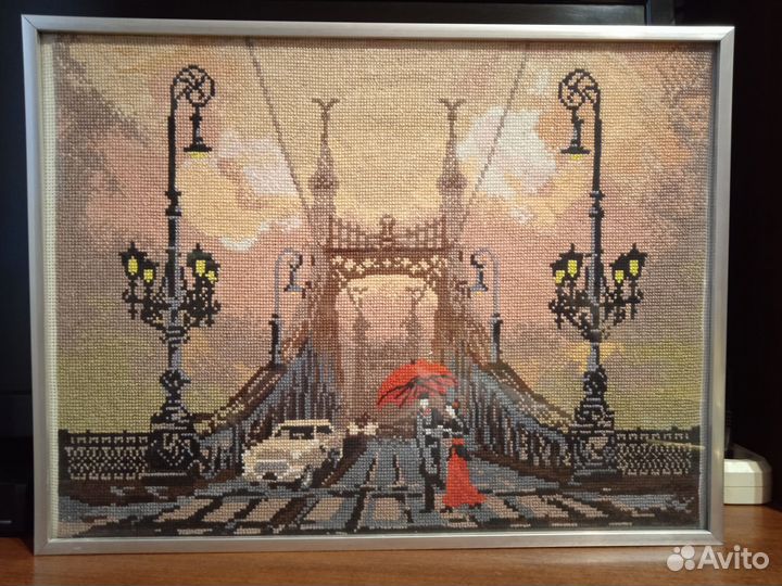 Картина вышитая крестом ручная работа