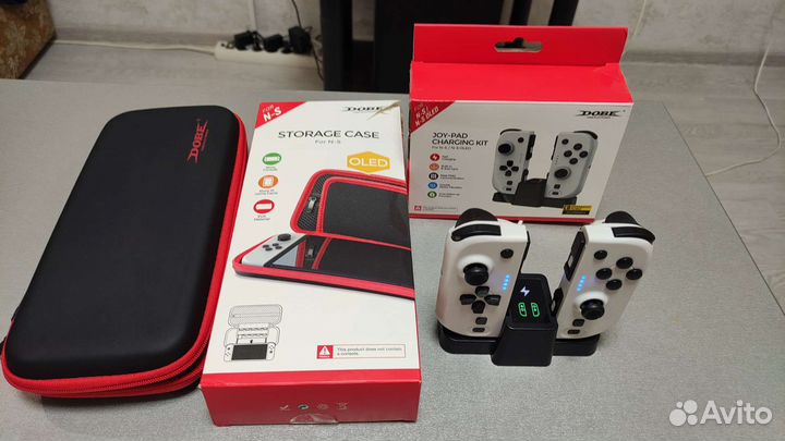 Nintendo switch oled 64 gb. 30 игр и 5 джойстиков