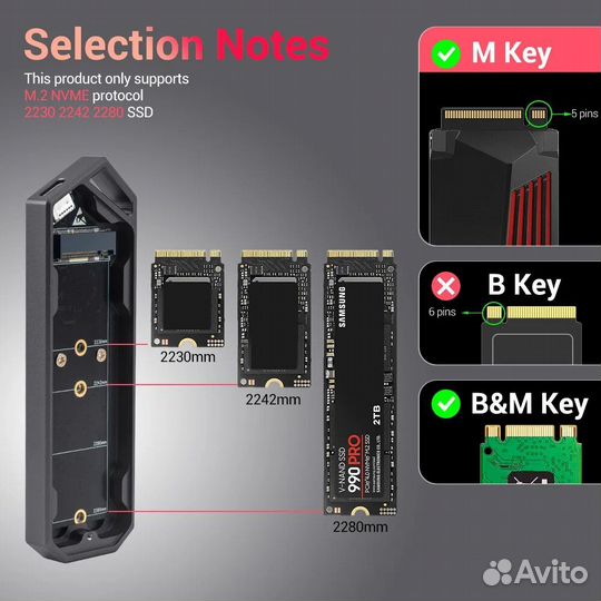 Внешний бокс для SSD m2