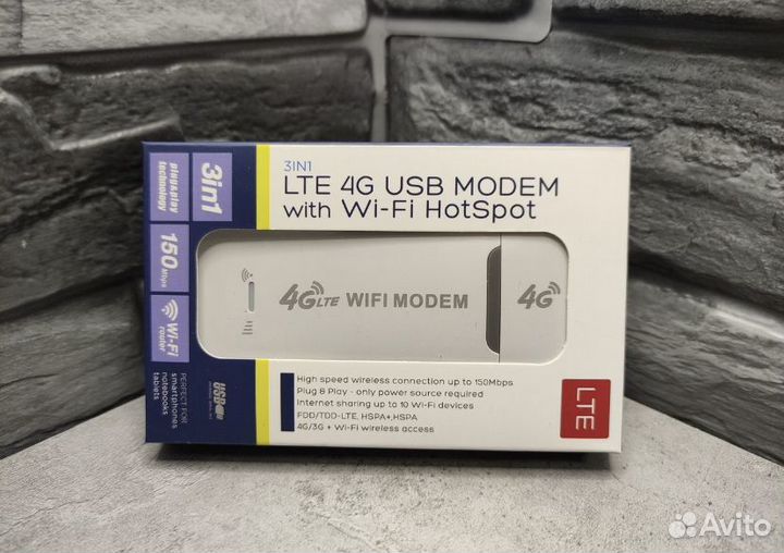 Новый 4G LTE модем с раздачей Wi-Fi (роутер)