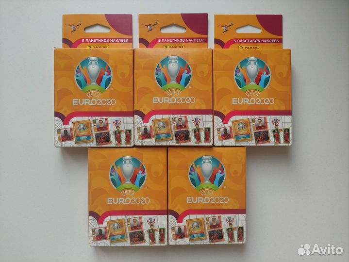 Наклейки panini Чемпионат Европы 2020 5 блистеров