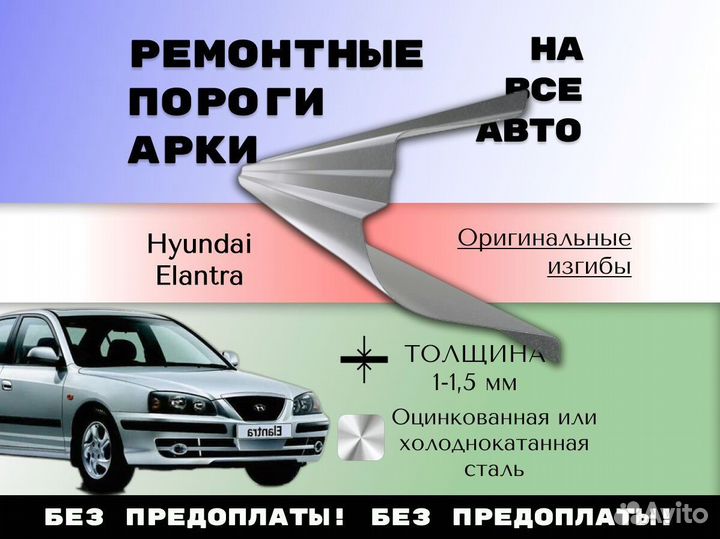 Ремкомплект порогов Hyundai Elantra